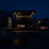 Modena Aluminium Pergola 3m x 3m Free Standing with LED Package