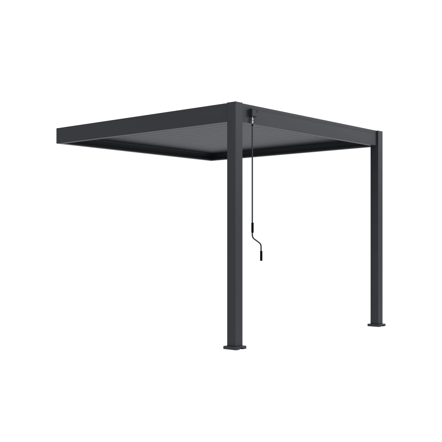 Modena Aluminium Pergola 3m x 3m Wall Mounted - Pergola2Go