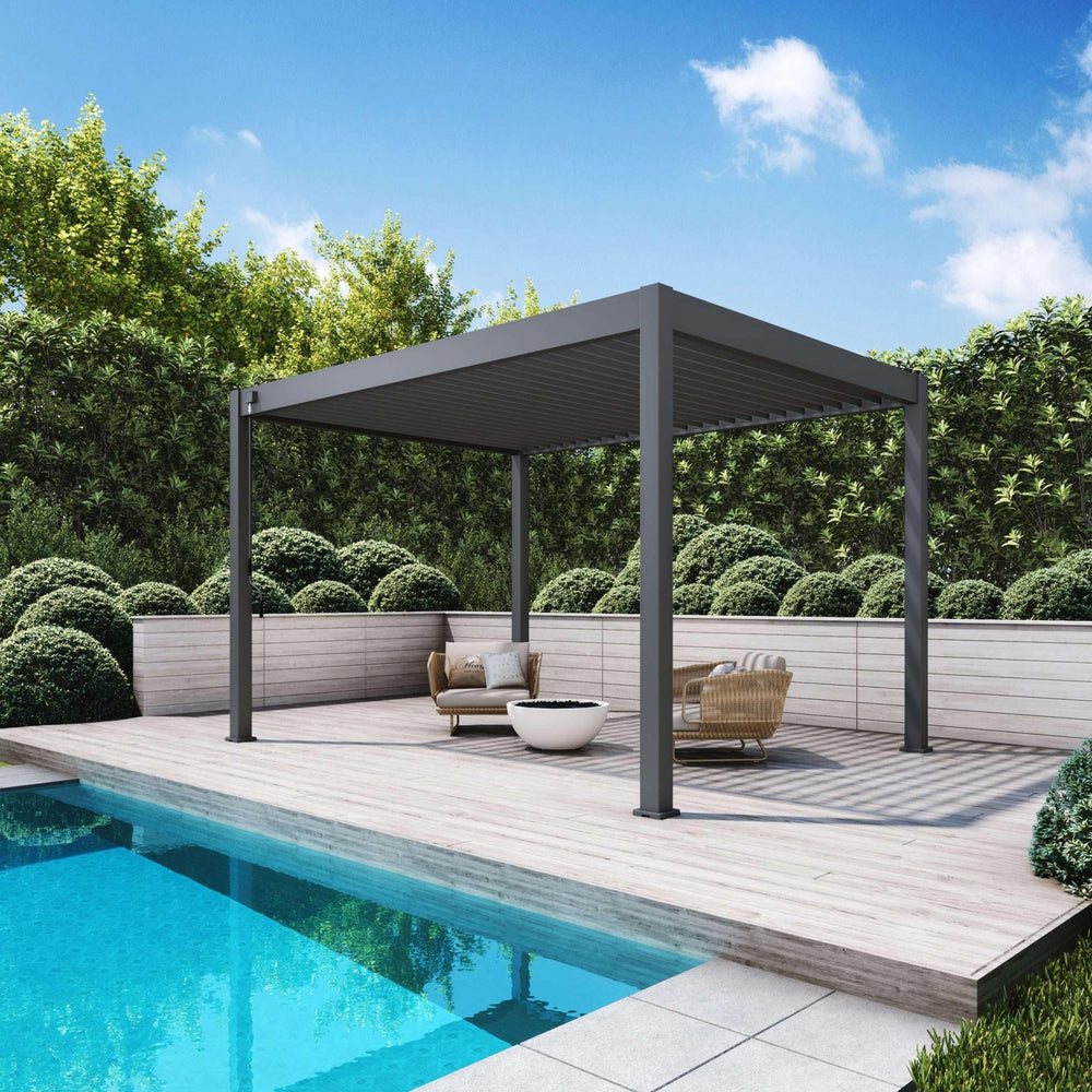 Modena Aluminium Pergola 4m x 3m Free Standing - Pergola2Go