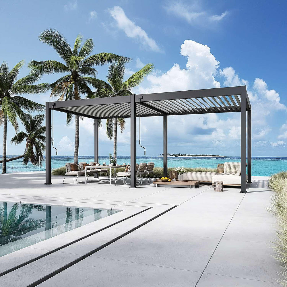 Modena Aluminium Pergola 6m x 3m Free Standing - Pergola2Go