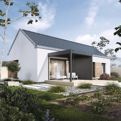 Modena Aluminium Pergola 3m x 3m Wall Mounted - Pergola2Go