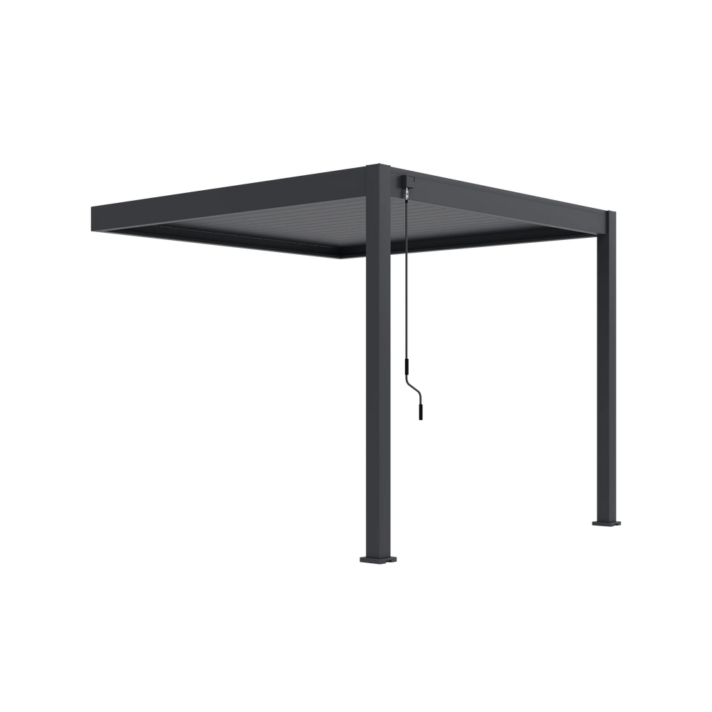 Modena Aluminium Pergola 3m x 3m Wall Mounted - Pergola2Go