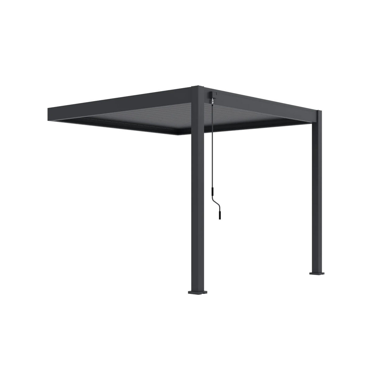 Modena Aluminium Pergola 3m x 3m Wall Mounted - Pergola2Go