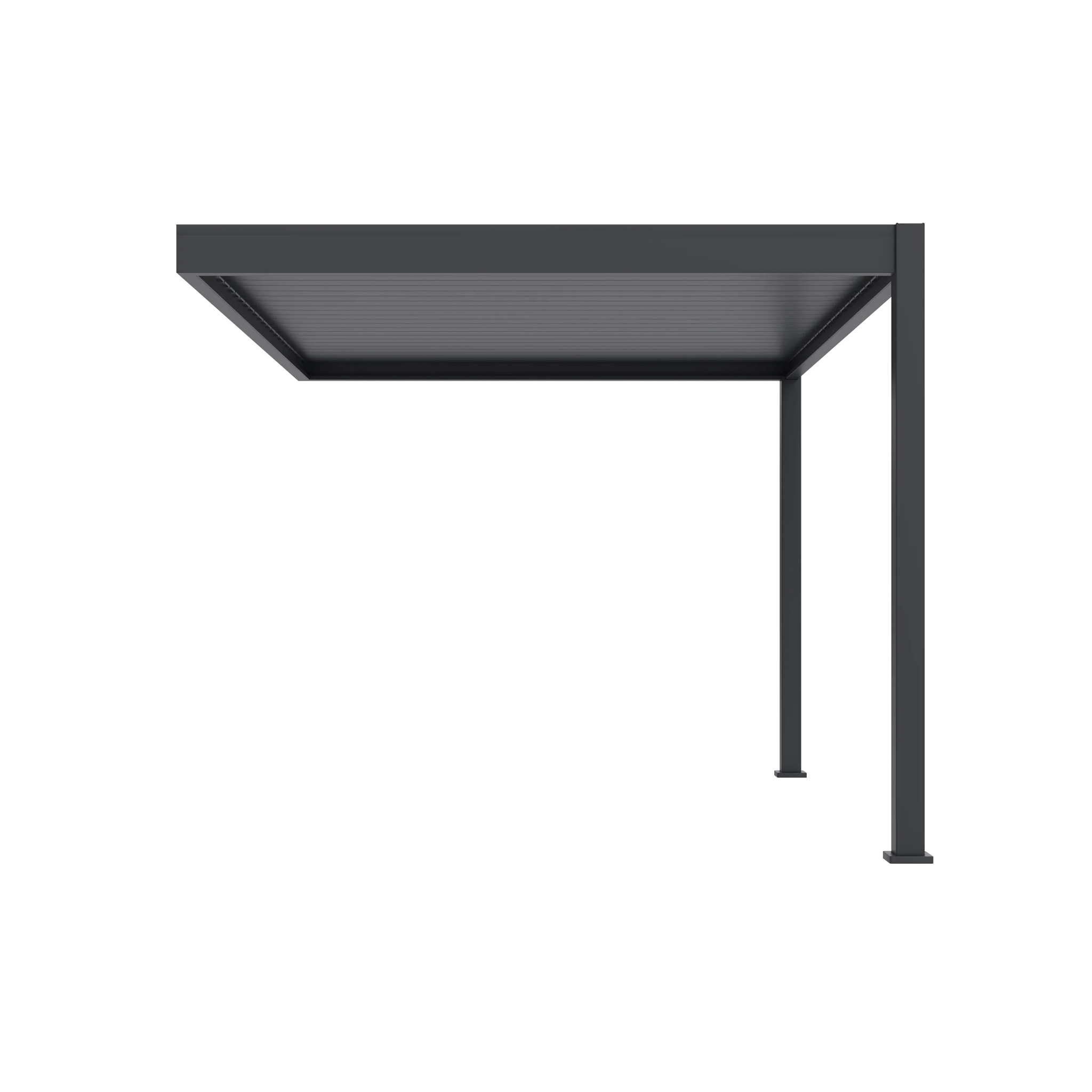 Modena Aluminium Pergola 4m x 3m Wall Mounted - Pergola2Go