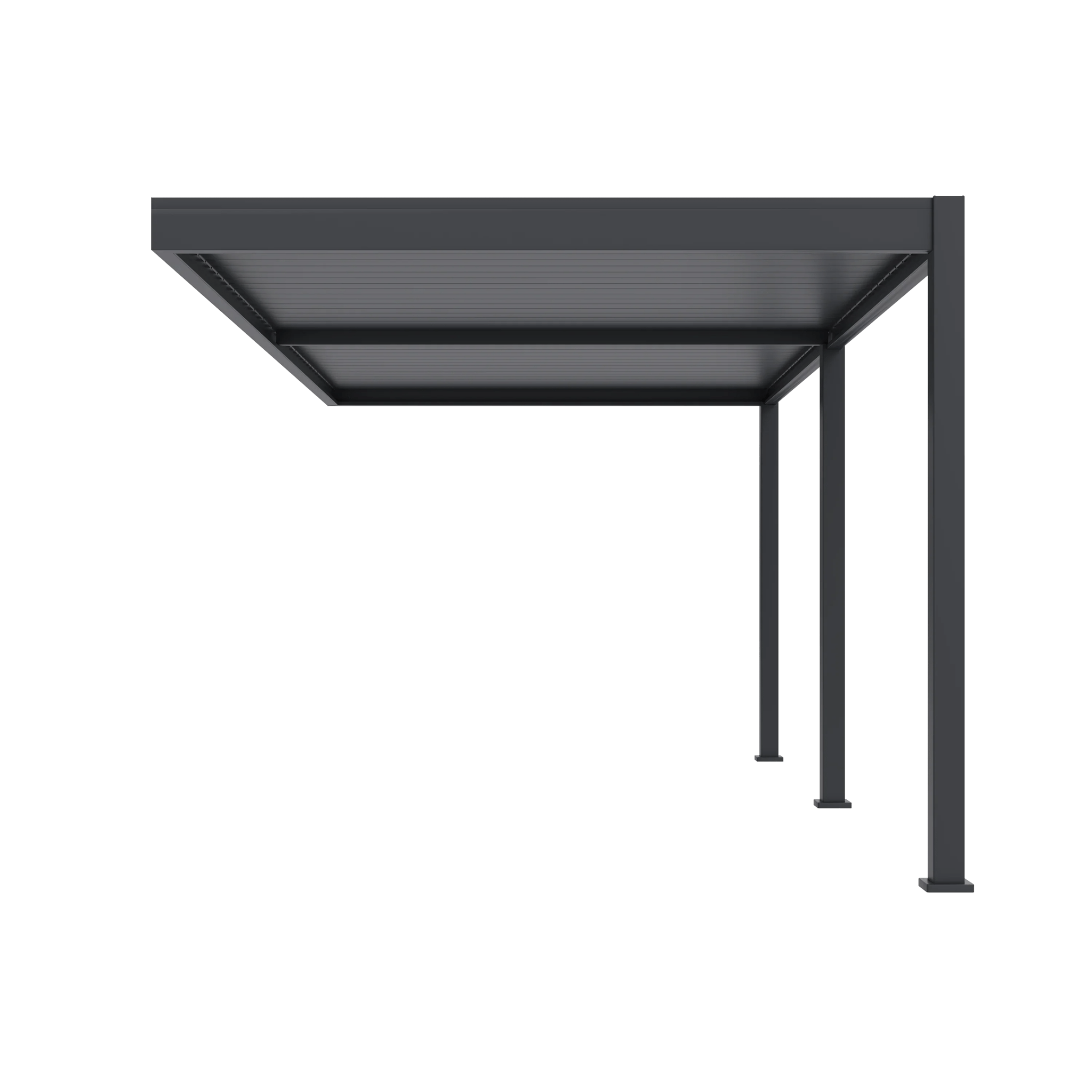 Modena Aluminium Pergola 6m x 3m Wall Mounted - Pergola2Go