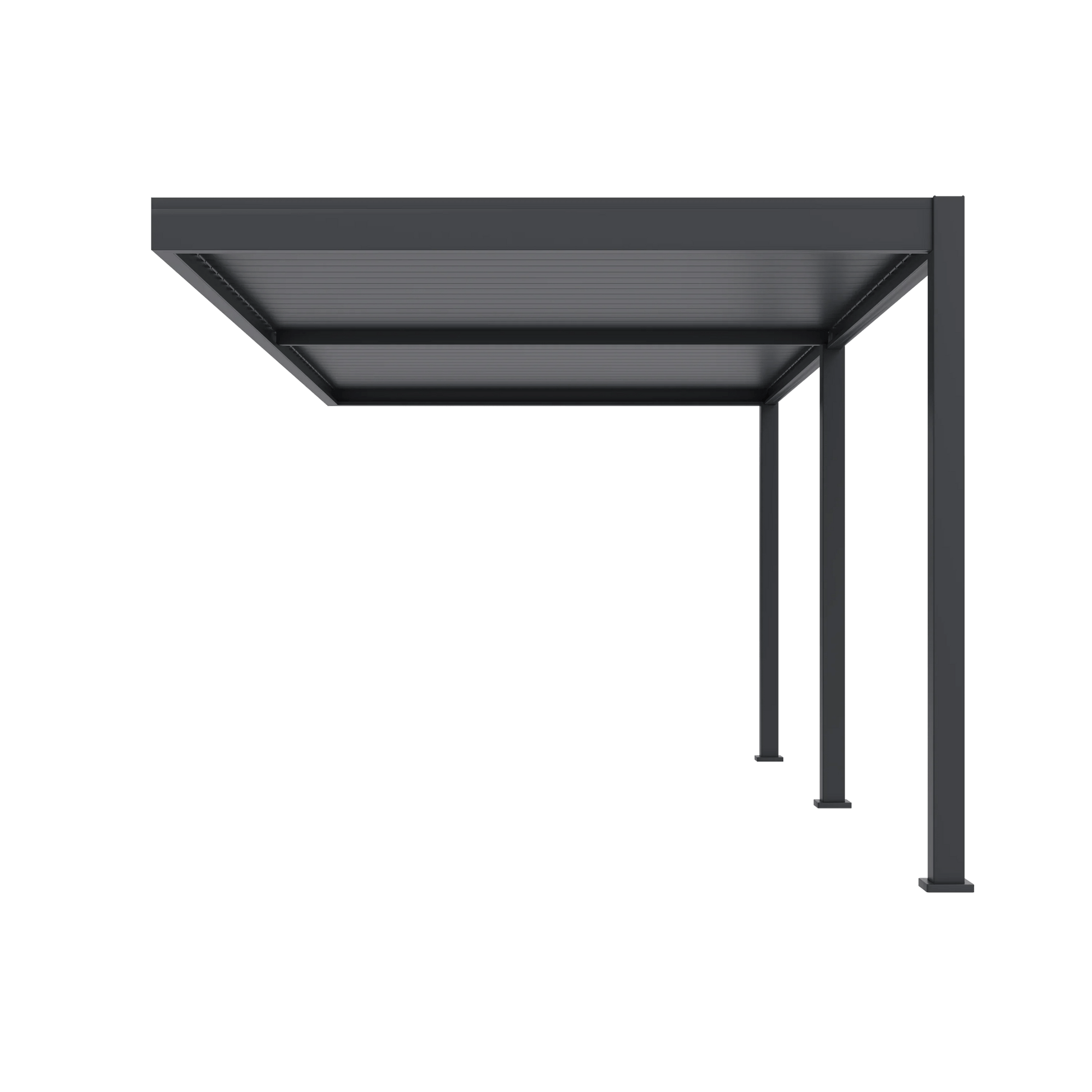 Modena Aluminium Pergola 6m x 3m Wall Mounted - Pergola2Go