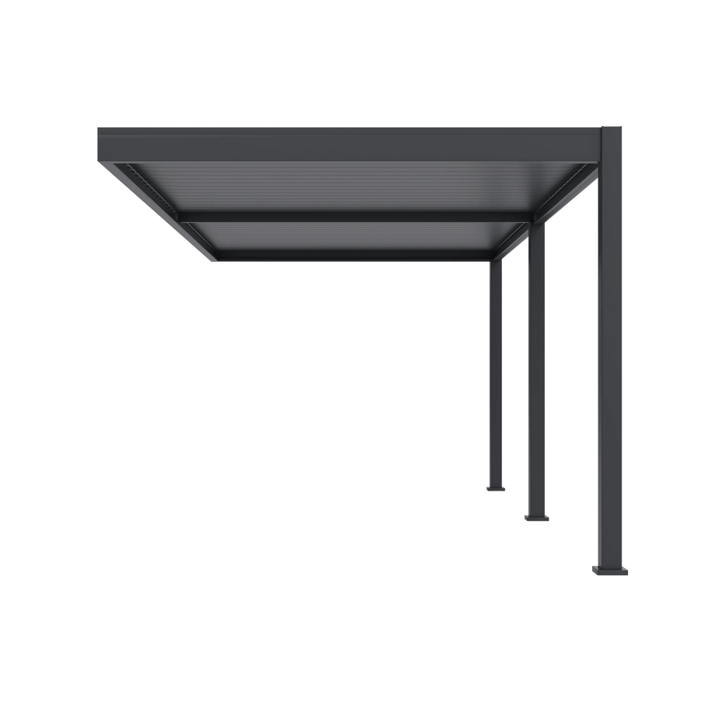 Modena Aluminium Pergola 6m x 3m Wall Mounted - Pergola2Go