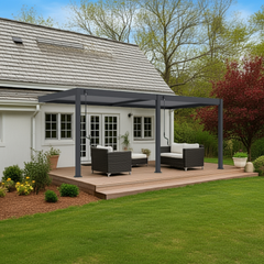 Modena Aluminium Pergola 6m x 3m Wall Mounted