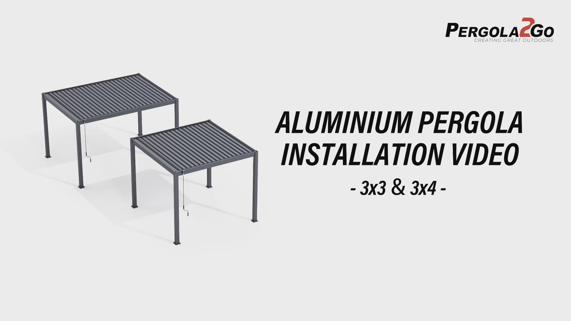 Modena Aluminium Pergola 3m x 3m Free Standing